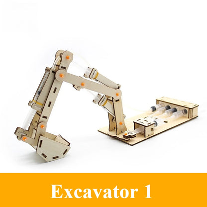 DIY Microscope Excavator fan robot  Model Kit - Science And Technology Trend Toy for Small Projects Educational Experiment