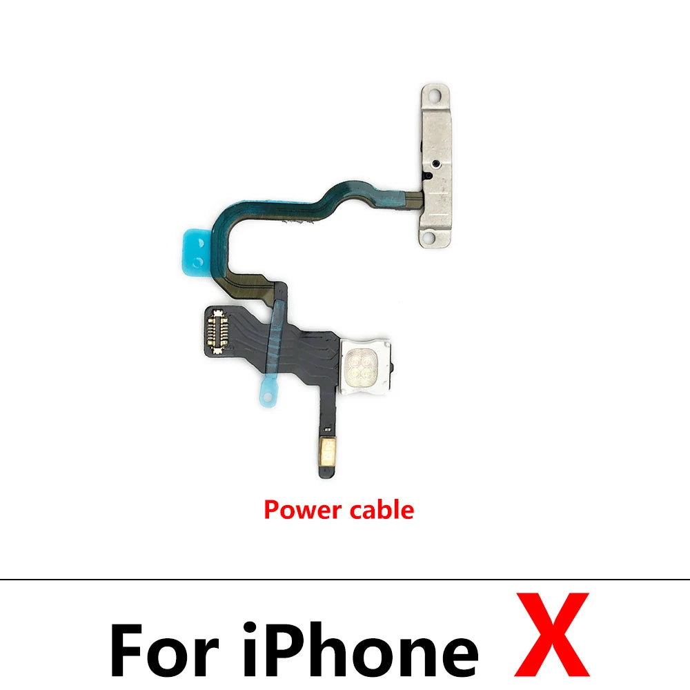 New Power Flex Cable For IPhone 7 8 Plus X XR XS Max Mute & Volume Switch On Off Button Key Replacement Parts