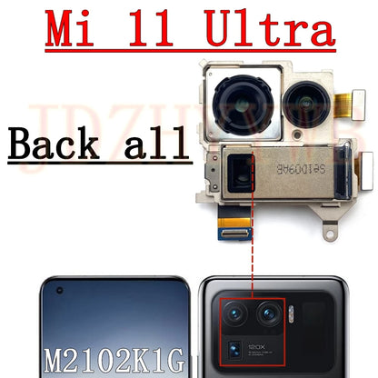 Front Rear Camera For Xiaomi Mi 11 Ultra M2102K1G Frontal Selfie Wide Back Facing Main Camera Module Flex Cable Replacement