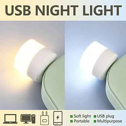Mini USB Night Light LED Plug Lamp 1W Super Bright Eye Protection USB Book Light Computer Mobile Power Charging USB LED