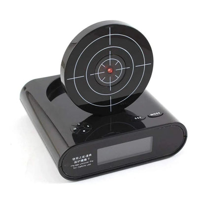 Gadget Target Laser Shooting Gun Alarm Clock Digital Electronic Desk Clock Table Watch Nixie Clock Snooze Target Gaming Clock