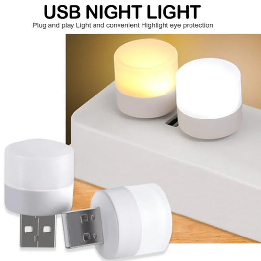 Mini USB Night Light LED Plug Lamp 1W Super Bright Eye Protection USB Book Light Computer Mobile Power Charging USB LED