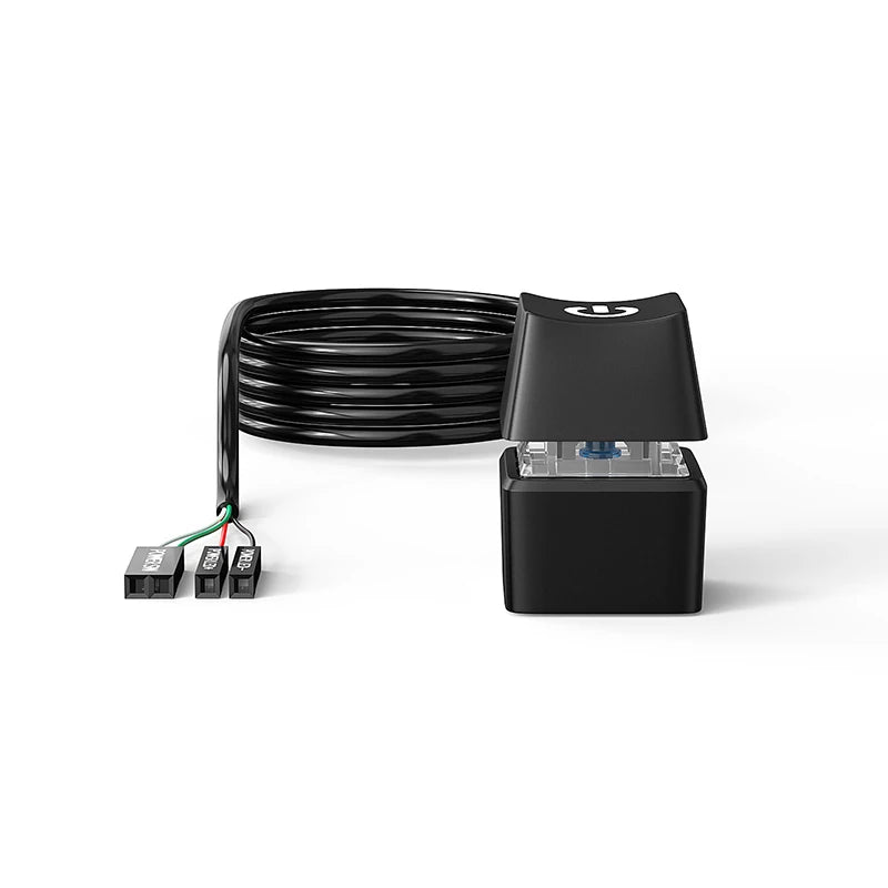 TEUCER 1.65/5/10m LED Lights Computer Desktop Switch PC Motherboard External Start Power Button Extension Cable for Home Office