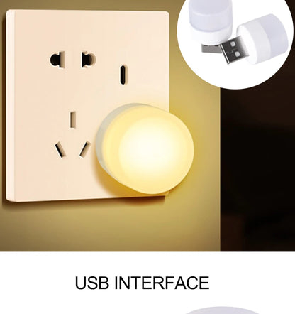 Mini USB Night Light LED Plug Lamp 1W Super Bright Eye Protection USB Book Light Computer Mobile Power Charging USB LED