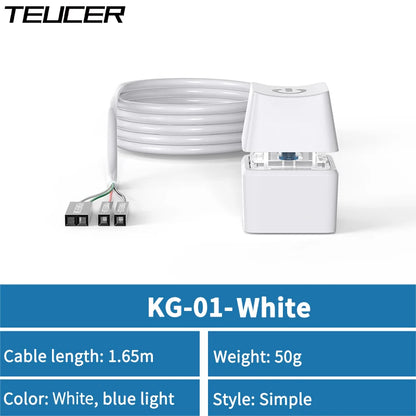 TEUCER 1.65/5/10m LED Lights Computer Desktop Switch PC Motherboard External Start Power Button Extension Cable for Home Office