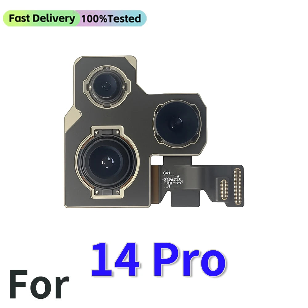 Features Work Camera For iPhone 11 12 Pro 14 Pro Max MINI Back Camera Rear Main Camera For iPhone 12 13 PRO MAX 14 Plus Camera