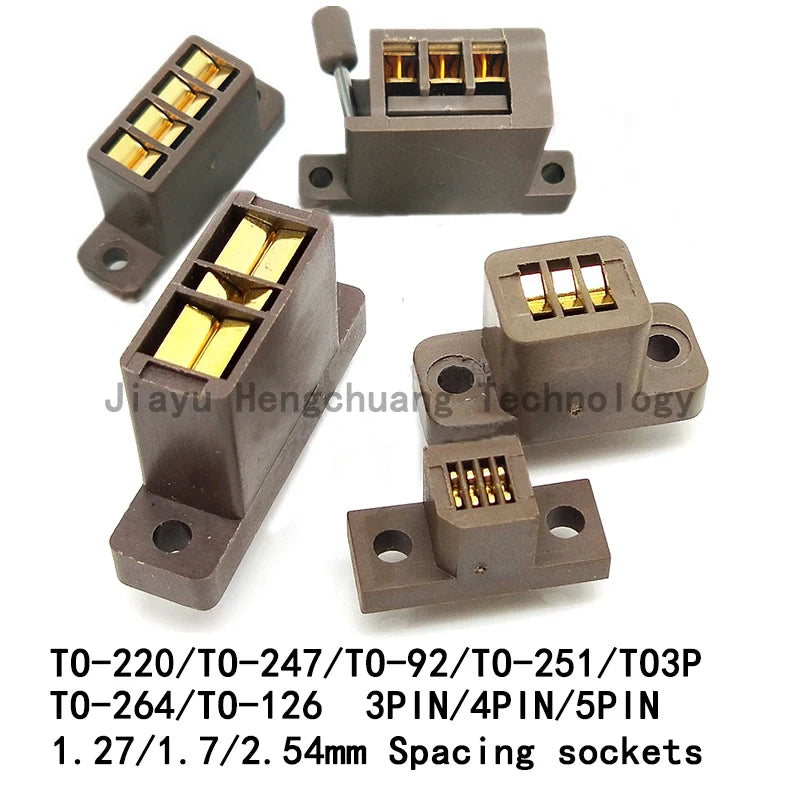 Triode test aging seat TO-247/220/92/TO3P 3 pins 4 feet 5 pins 1.27mm1.7mm 2.54mm pitch aging socket