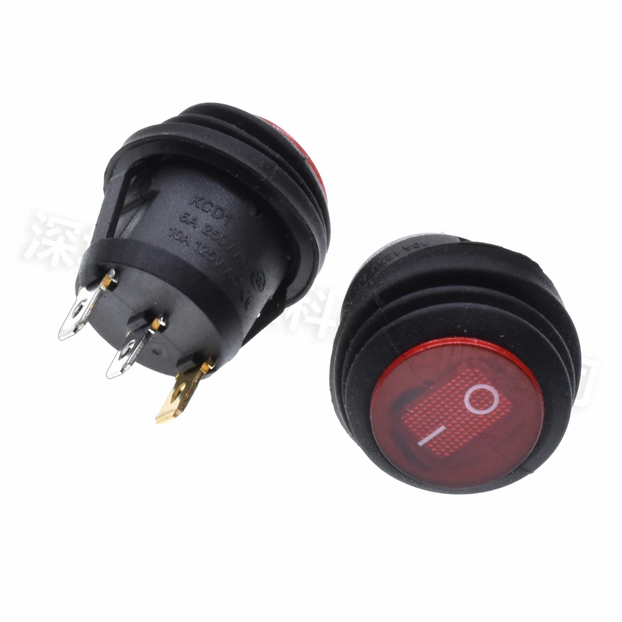 5PCS ON/OFF Round Waterproof Boat LED Rocker Switch Light 12V 220V Power Button Switch On Off On Toggle Boat