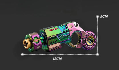 Mini Metal EDC Stress Relief Toy Pistol Guns Eject Fidget Roller Spinner Mechanical Slider Ratchet Wheel Paragraph Ring Adults