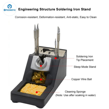 Universal Metal Soldering Iron Holder C210 C245 C115Intelligent Welding Table Sleep Base for JBC sugon aifen aixun Handle Holder