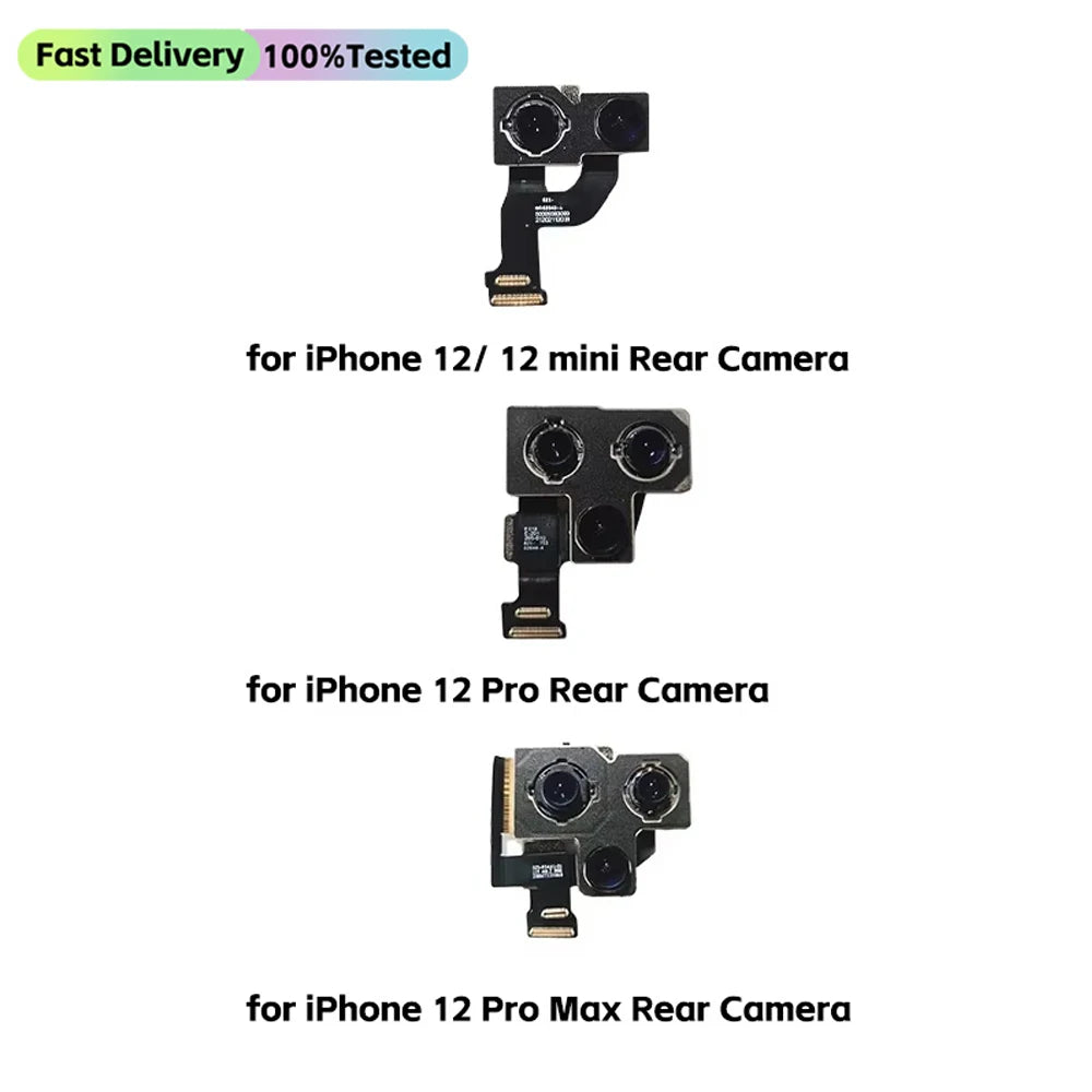 Features Work Camera For iPhone 11 12 Pro 14 Pro Max MINI Back Camera Rear Main Camera For iPhone 12 13 PRO MAX 14 Plus Camera