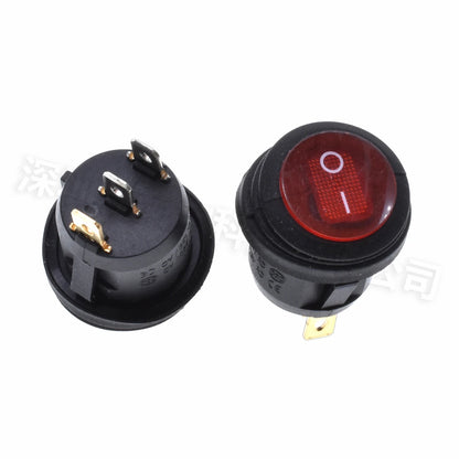 5PCS ON/OFF Round Waterproof Boat LED Rocker Switch Light 12V 220V Power Button Switch On Off On Toggle Boat