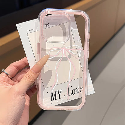Love Heart Phone Case For iPhone 17 Case iPhone 13 16 15 11 12 14 Pro Max 17 Air Silicone 2 IN 1 Shockproof Soft Clear Cover