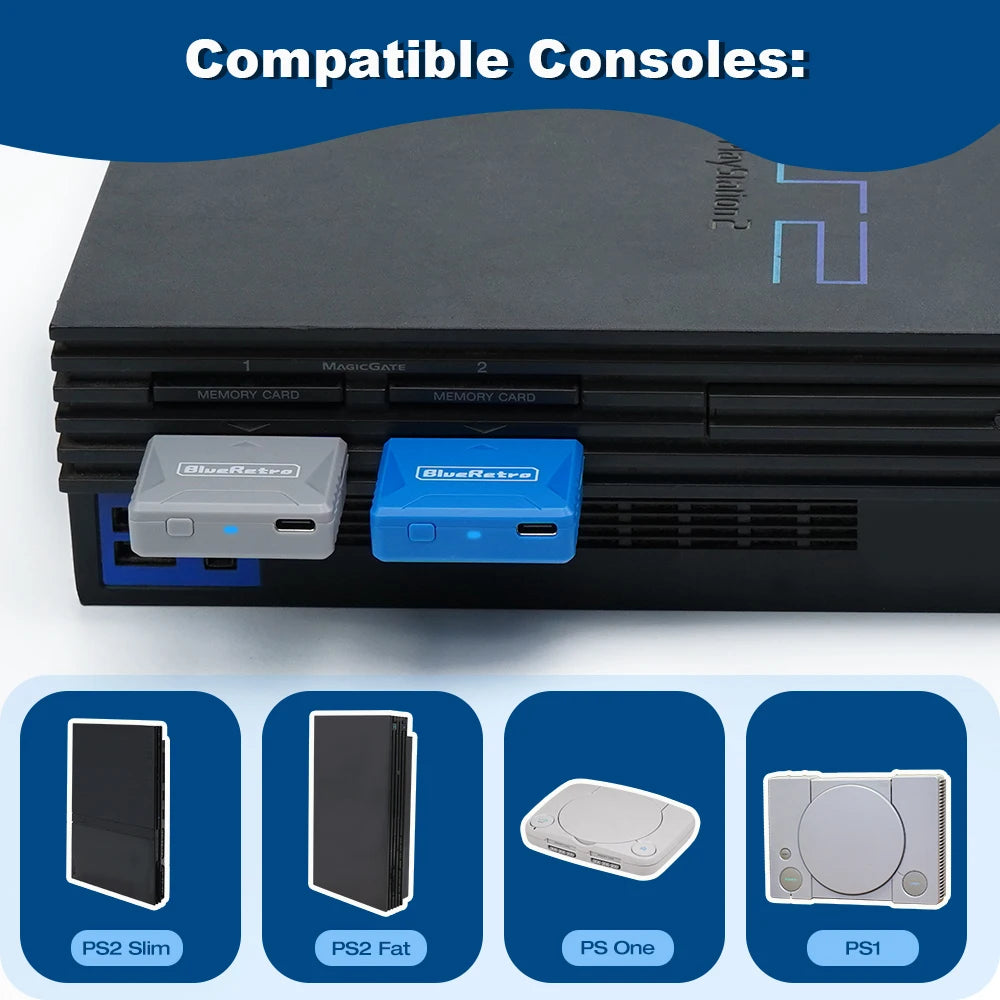 RetroScaler Mini Blueretro Receiver Adapter for PS1 PS One PS2