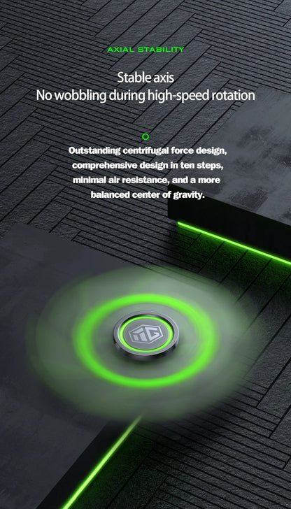New Technology Smart Black Technology Fidget Spinner Metal Alloy Gyro Luminous Hand Stress Relief Toy Boy Adults Birtday Gifts