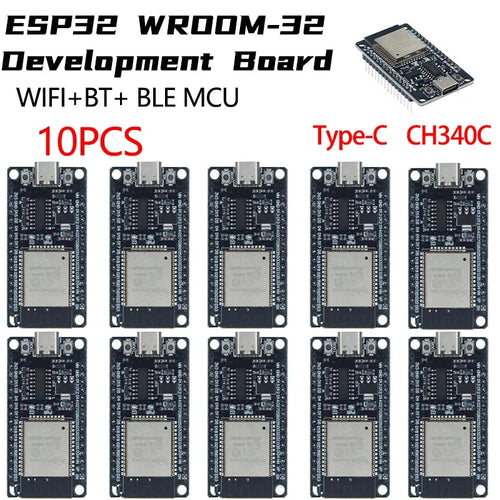 ESP32 WROOM-32 Development Board TYPE-C CH340C/ CP2102 WiFi+Bluetooth