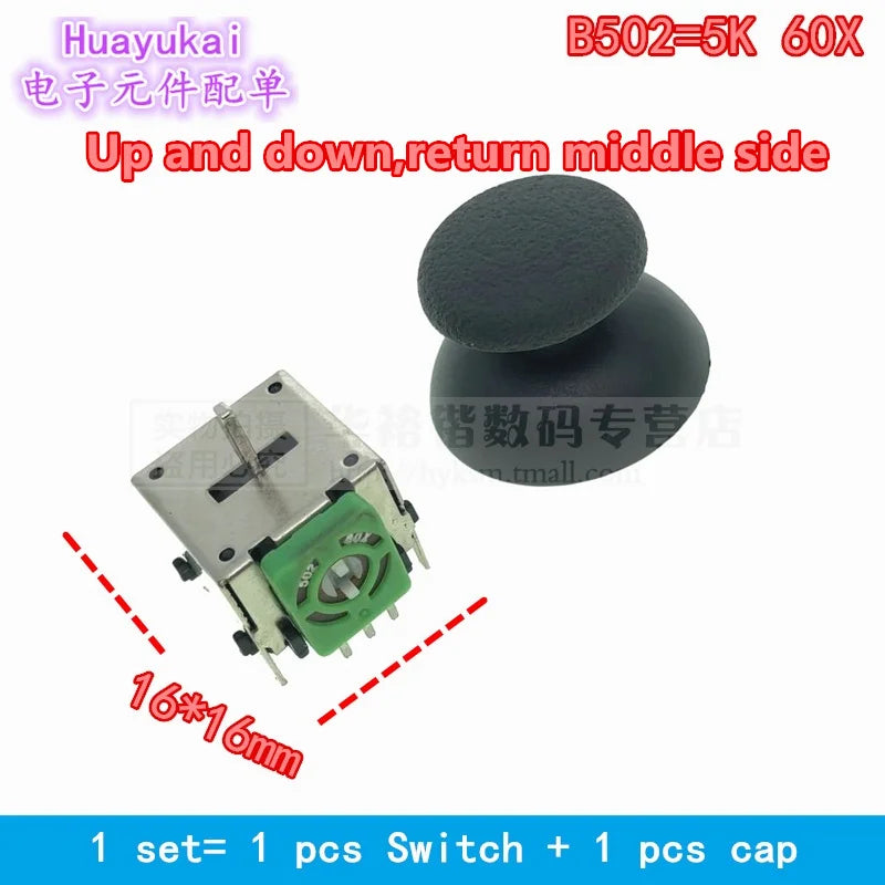helicopter Model Aircraft Remote Control Potentiometer 3D Model Airplane Remote Control Throttle Rocker Joystick 10k 5k 16*16mm
