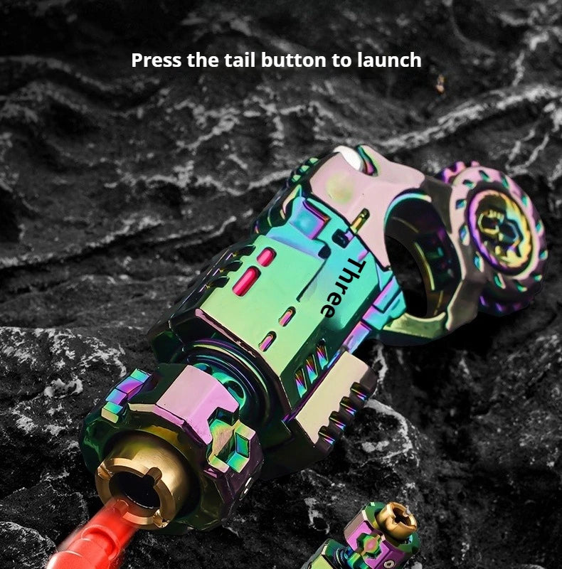 Mini Metal EDC Stress Relief Toy Pistol Guns Eject Fidget Roller Spinner Mechanical Slider Ratchet Wheel Paragraph Ring Adults