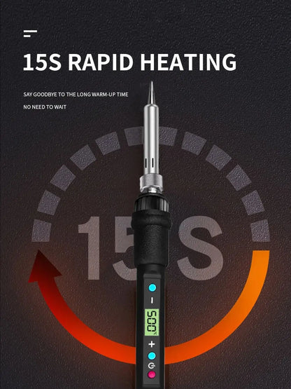LF 80W Digital display soldering iron welding set C/F switching calibration temperature 100-500C home repair DIY soldering set