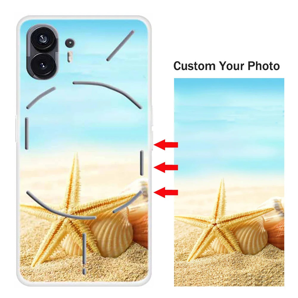 Custom Personalized Photo Case For Nothing Phone 2 (2) II Cover For Nothing Phone 1 (1) Cases DIY Picture Design Transparent TPU