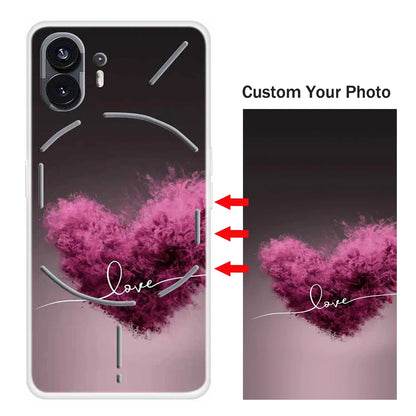 Custom Personalized Photo Case For Nothing Phone 2 (2) II Cover For Nothing Phone 1 (1) Cases DIY Picture Design Transparent TPU