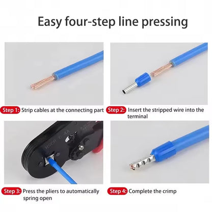 Tubular Crimp Terminals Electrical Wire Cable Ferrules Connectors 308 E0508 E7508 E1008 E1508 E2508 E4009 E6012 E10-12 Insulated