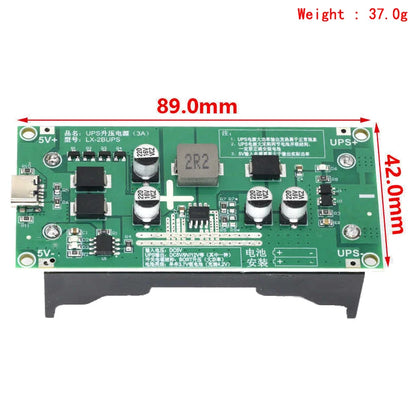 Type-C 15W 3A 18650 Lithium Battery Charger Module DC-DC Step Up