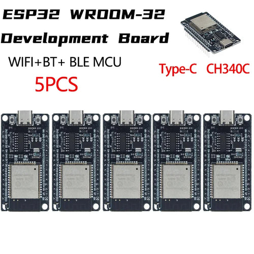 ESP32 WROOM-32 Development Board TYPE-C CH340C/ CP2102 WiFi+Bluetooth
