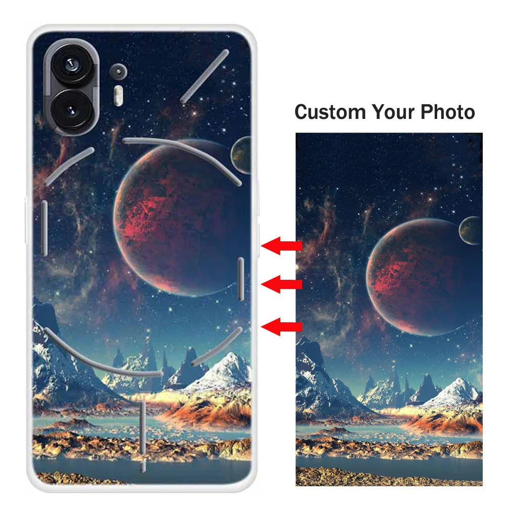Custom Personalized Photo Case For Nothing Phone 2 (2) II Cover For Nothing Phone 1 (1) Cases DIY Picture Design Transparent TPU