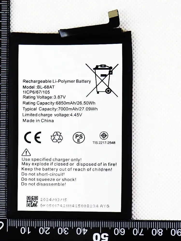 Original Battery For Tecno BL-68AT  Battery  POVA 2 pova2 LE7 POVA 3 +Free Tools