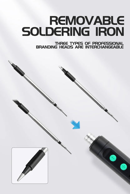 USB soldering iron mini small soldering iron set portable household type-C interface 800mAh battery Adjustable temperature