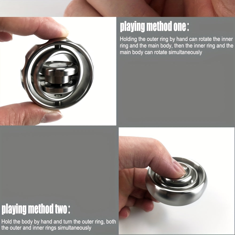 Three-Axis Precision Fingertip Gyroscope - Pop Fidget Toys with Rotating Balance, Decompression, and Black Technology Features