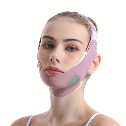 Graphene Technology Breathable Facial Lifting Strap, Double Tightening V-Face Shaping Mask, Physical Double Chin Reducer, Reusable, Portable for Home Use, Same As Used in Beauty Salons