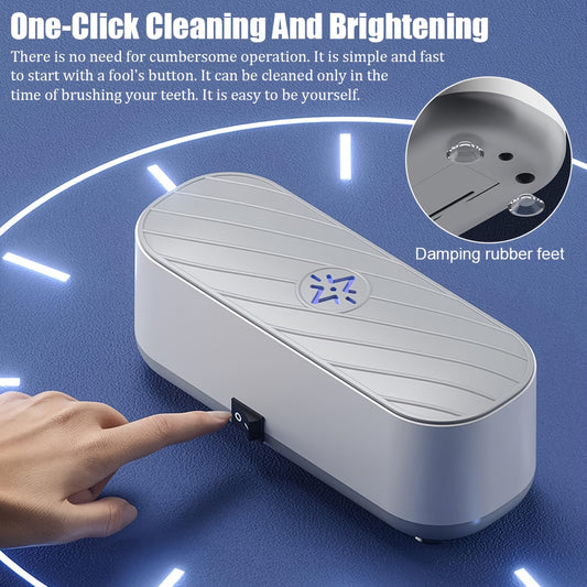 Professional 360° Deep Cleaning Machine - 45kHz Soundwave Technology, Chemical-Free, Safe for All Jewelry & Makeup Brushes, with High Frequency Vibration & Temperature Control
