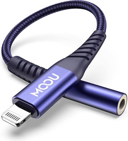 Headphone Jack Adapter for Iphone [Apple Mfi Certified] Lightning to 3.5Mm Headphone Adapter Earbuds Audio Converter Compatible for Iphone 13/13 Pro Max/12/12 Pro Max/11/11 Pro/Se/X XR XS 8P 7
