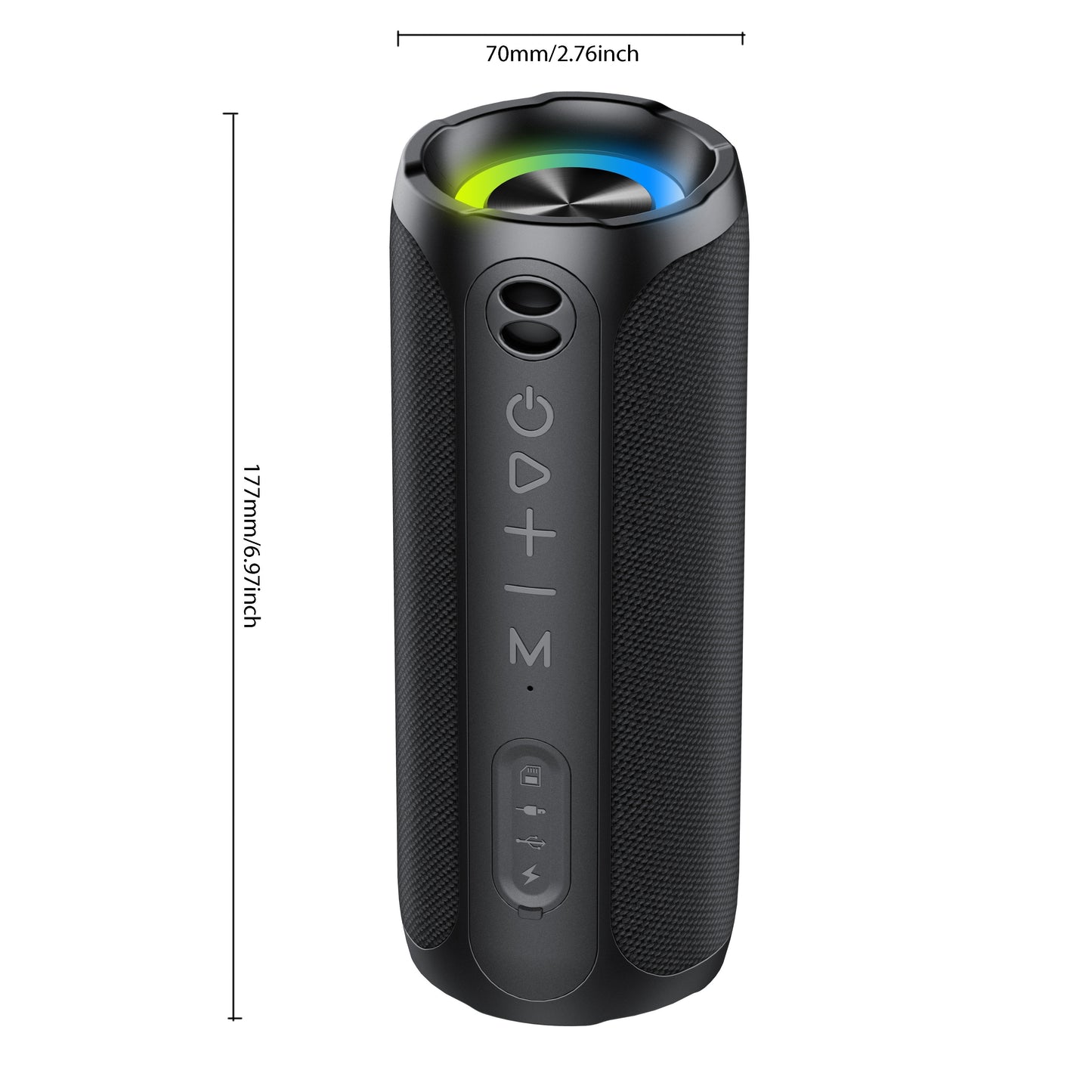 Wireless Speaker With HD Sound, Portable Wireless Speaker Up To 24H Playtime, TWS Pairing, BT5.3, For Home/Party/Outdoor/Beach, Electronic Gadgets, Birthday Gift (Black)