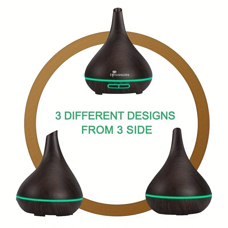 Home Aroma Diffuser Lamp, 16.91oz Diffuser Soundwave Technology Smoke Vaporizer Diffuser with Adjustable Mist Mode, 7 Color LEDs, 4 Timers (1pc 16.91oz Essential Oil Diffuser + 12 Bottles Of Essential Oils Or 1pc 16.91oz Humi