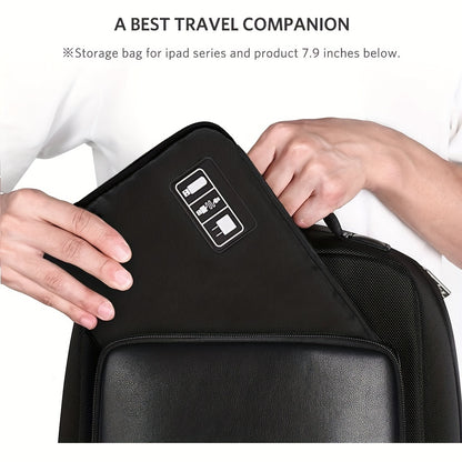 Electronics Accessories Organizer Bag,Portable Tech Gear Phone Accessories Storage Carrying Travel Case Bag, Headphone Earphone Cable Organizer Bag (M, Black)