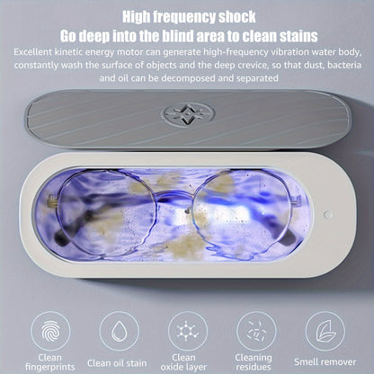 Professional 360° Deep Cleaning Machine - 45kHz Soundwave Technology, Chemical-Free, Safe for All Jewelry & Makeup Brushes, with High Frequency Vibration & Temperature Control
