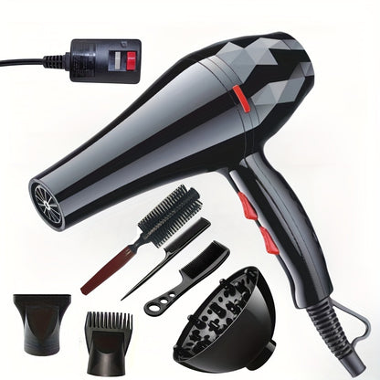 Professional High-Speed Hair Dryer Set - Fast Drying, Low Noise, Advanced Ionic Technology, Multiple Heat Settings, Cool Shot Button, Concentrator Attachment, Suitable for Home Use, Salon-Quality Styling