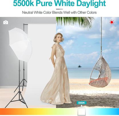 Full Spectrum Light Bulb, 105W Spiral CFL 5500K Daylight for Softbox Lighting Kit, Replacement Lamp for Photography Photo Video Studio, Household Use, Portrait Shooting -1PACK