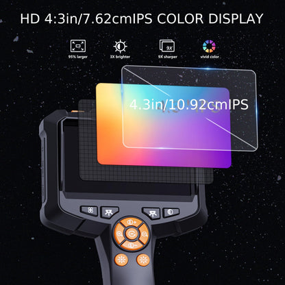 16.5ft Borescope Camera With Light, 4.3"/2.4" Endoscope Camera With Light, IP67 Waterproof Endoscope, 1080 HD Inspection Camera, Snake Camera, Endoscope Camera Gadgets For Men