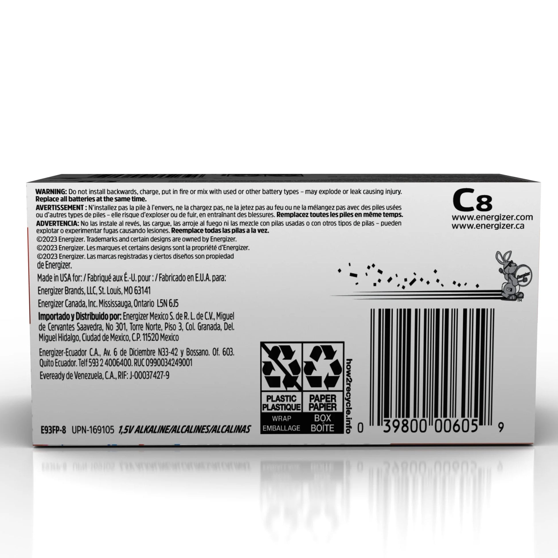 MAX C Batteries (8 Pack), C Cell Alkaline Batteries