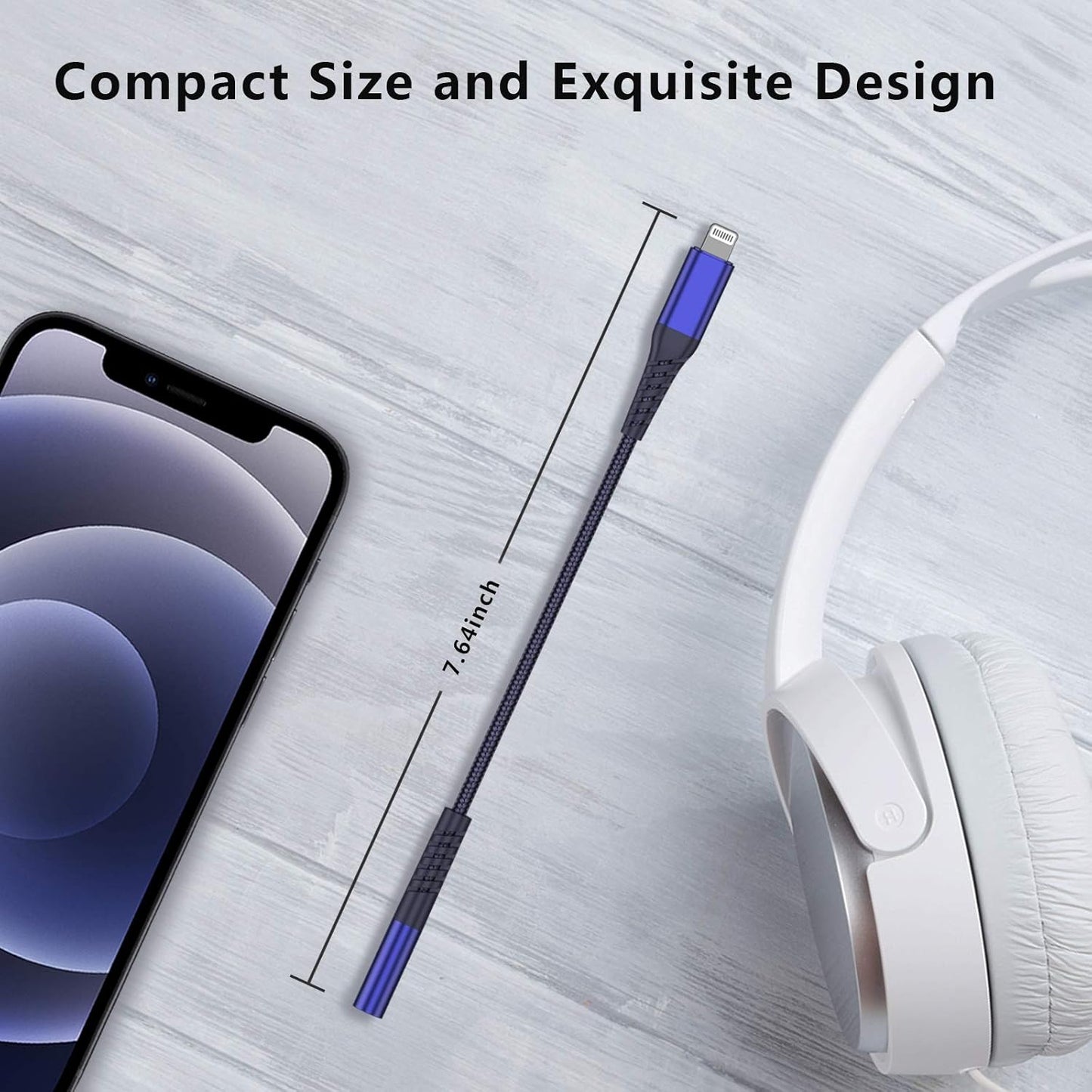 Headphone Jack Adapter for Iphone [Apple Mfi Certified] Lightning to 3.5Mm Headphone Adapter Earbuds Audio Converter Compatible for Iphone 13/13 Pro Max/12/12 Pro Max/11/11 Pro/Se/X XR XS 8P 7