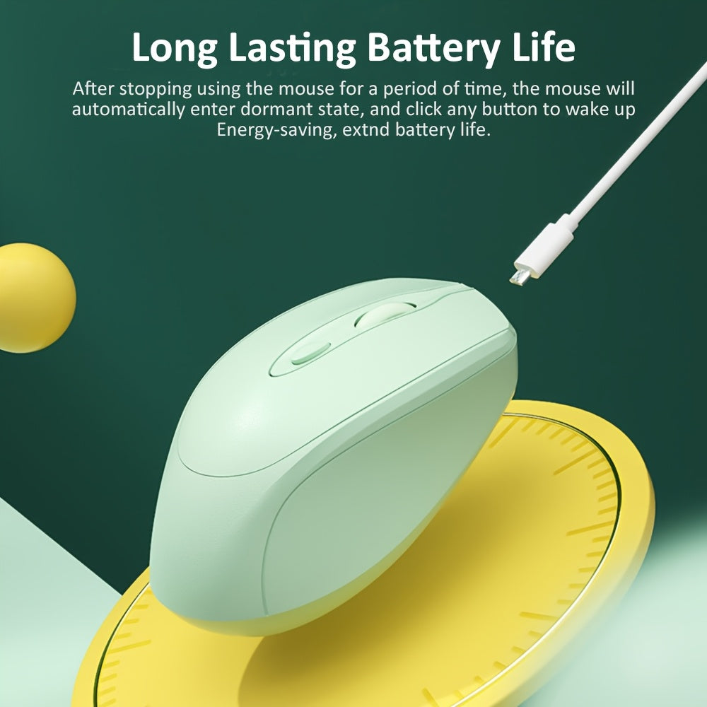 [Wireless Silent Mouse] Wireless Silent Mouse | Ambidextrous Dual-Mode Ergonomic Type-C Rechargeable for Office/Home Use with Tablet/Laptop/Desktop Connectivity, Portable, Compact, Durable Build, Tech Enthusiasts
