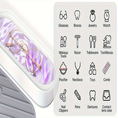 Professional 360° Deep Cleaning Machine - 45kHz Soundwave Technology, Chemical-Free, Safe for All Jewelry & Makeup Brushes, with High Frequency Vibration & Temperature Control