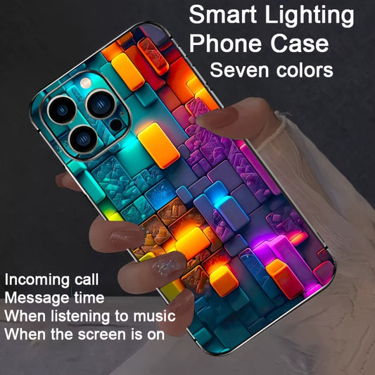 Light-emitting sound control TPU mobile phone case suitable for Samsung S23 Ultra/S22/S24 Plus/ip15promax/ip14promax/ip13promax - luminous technology, elegant daytime design, enhanced night visibility - 1 piece