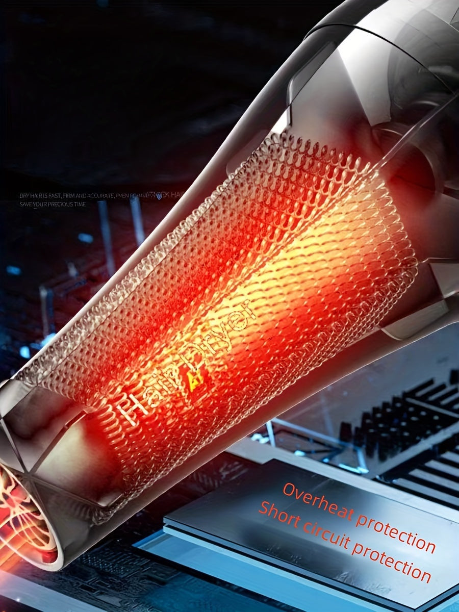 Professional High-Speed Hair Dryer Set - Fast Drying, Low Noise, Advanced Ionic Technology, Multiple Heat Settings, Cool Shot Button, Concentrator Attachment, Suitable for Home Use, Salon-Quality Styling