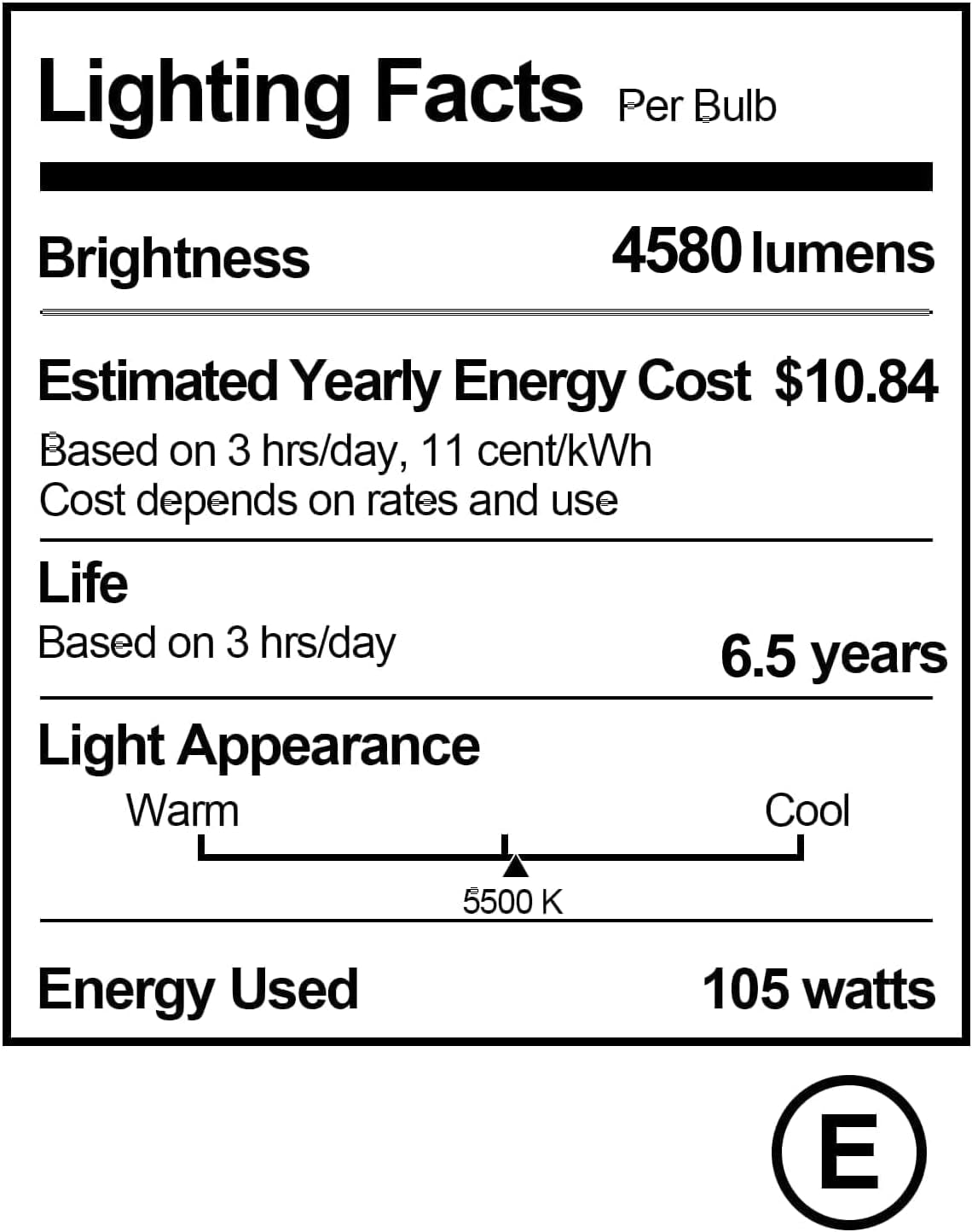 Full Spectrum Light Bulb, 105W Spiral CFL 5500K Daylight for Softbox Lighting Kit, Replacement Lamp for Photography Photo Video Studio, Household Use, Portrait Shooting -1PACK