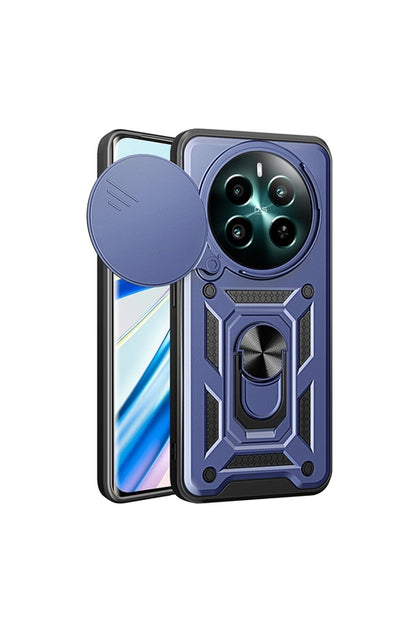 Realme 12 Plus Case Pars Camera Protected Ring Holder Tank Cover